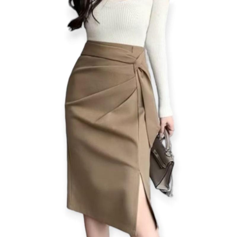 Product Introduction of (A4). Chân váy A cách điệu,che khuyết điểm bụng. Dài 65cm. (Có lót) 2