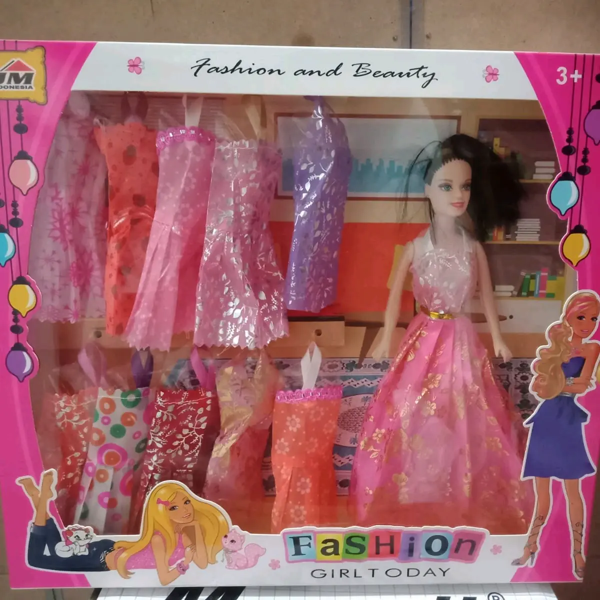 boneka berbie dengan plus baju ganti 10pcs