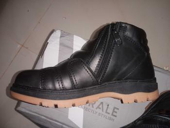 Product Review of Sepatu Boot Safety Kulit Asli Pria Bikers Tiktok Shop STG-SFT Boots Karet from J**k 0