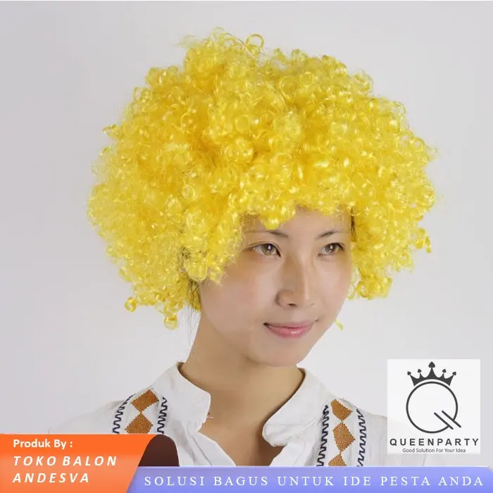 Wig kribo / Rambut Palsu Kribo Allsize / Wig Badut / wig costplay / Rambut Badud / Rambut Kribo Palsu wig 5