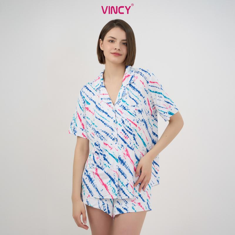 BỘ SHORT THUN PIJAMA THIẾT KẾ TỪ CHẤT LIỆU THUN CO GIÃN MỀM MẠI MANG LẠI SỰ THOẢI MÁI CHO MÙA NOEL BST060W44