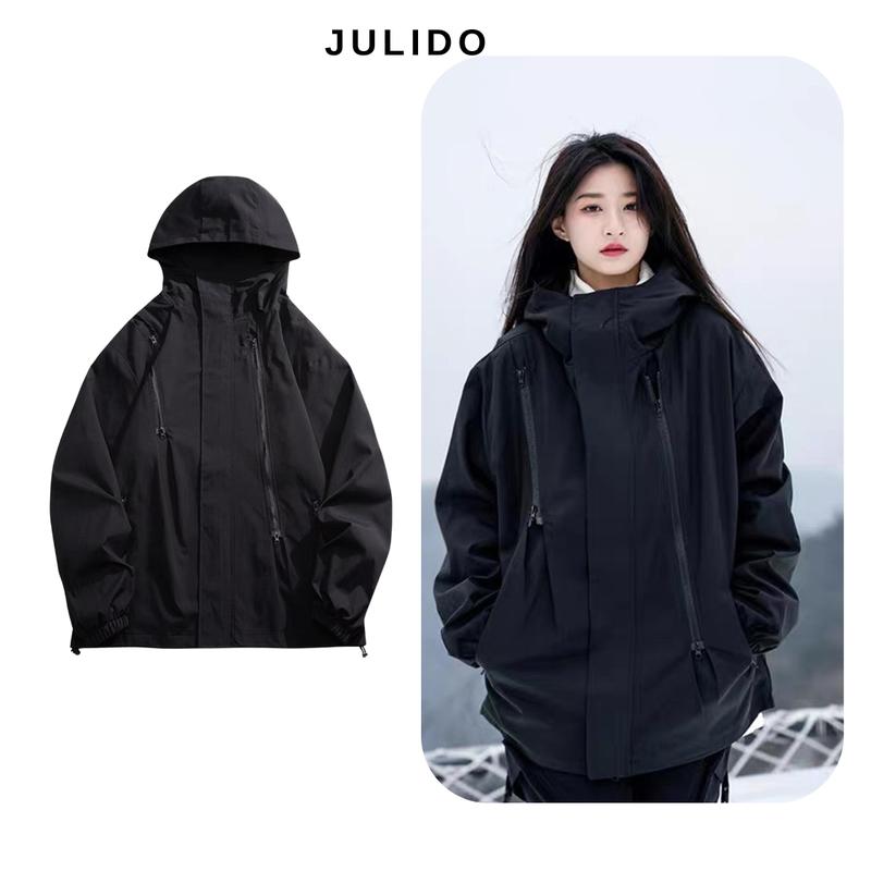 Áo khoác gió JULIDO nam nữ (FORM RỘNG) cao cấp hai khóa tráng bạc Mùa đông Menswear Jacket