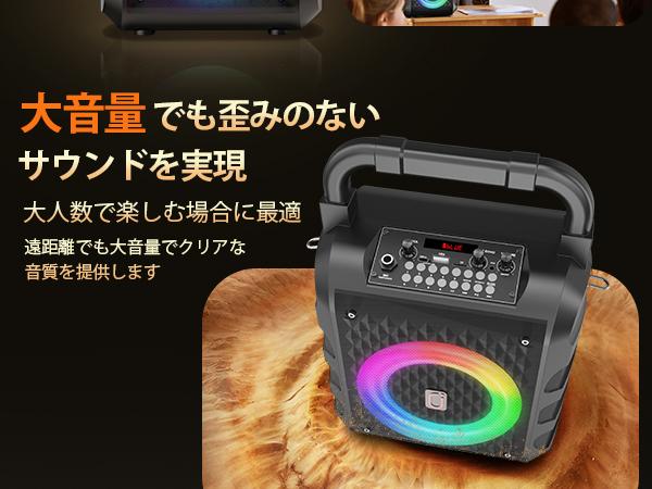 スピーカーセット カラオケ 家庭用 拡声器 カラオケマイク 2本