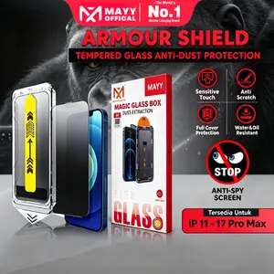 MAYY Privacy Easyfit Tempered Glass iPhone 16/15/14/13/12/11/X XR XS MAX Mini Pro Max Plus Full Cover Anti Spy