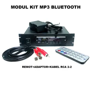 MODUL KIT MP3 BLUETOOTH+REMOT+ADAPTOR + KABEL RCA 2-2 SIAP PAKAI Remote Wireless Lagu