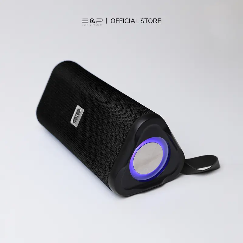 Easy & Perfect E2 | Bluetooth Speaker Portable with Passive Radiators | Splashproof Speaker with RGB Ring Lights | 10 Watt Speaker Power with 6 Hours Play Time 2