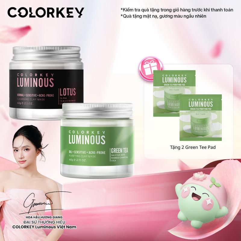 DEAL HOT Mặt Nạ Kem Bùn COLORKEY LUMINOUS Cho Làn Da Rạng Rỡ Hộp 60g - KCL1L6