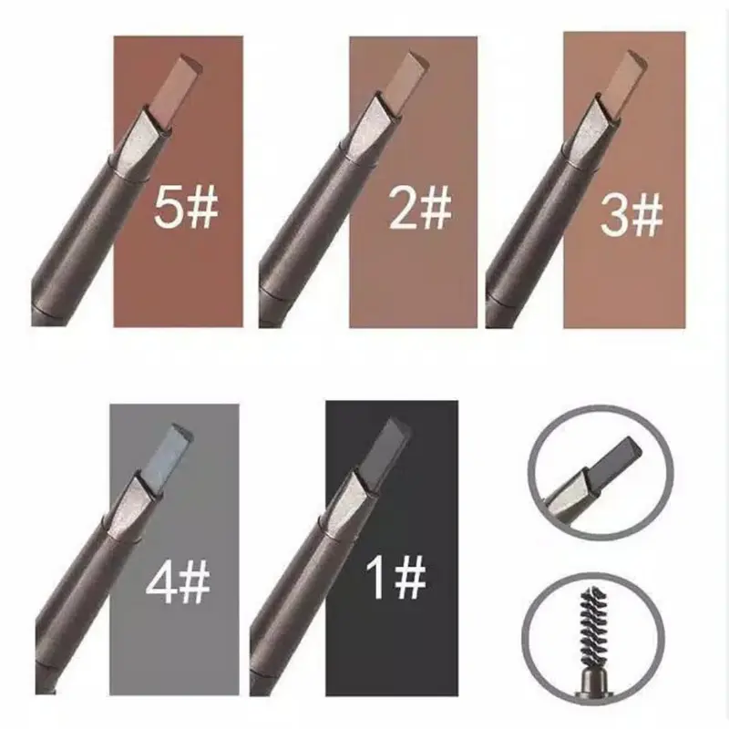 PENSIL ALIS 2 in 1 anti air EYEBROW PENCIL waterproof Putar otomatis dengan sikat alis PROMO !!! 1