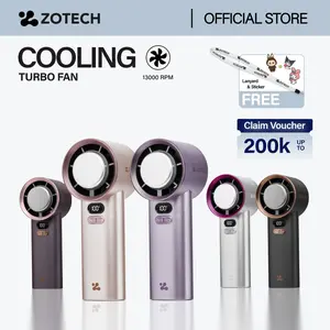 ZOTECH ZT-32 Kipas Angin Turbo Pendingin 100 Gear Wind Kecepatan Tinggi Digital Display Adjustable 4000mAh LED Display Panel Pendingin Super Cepat