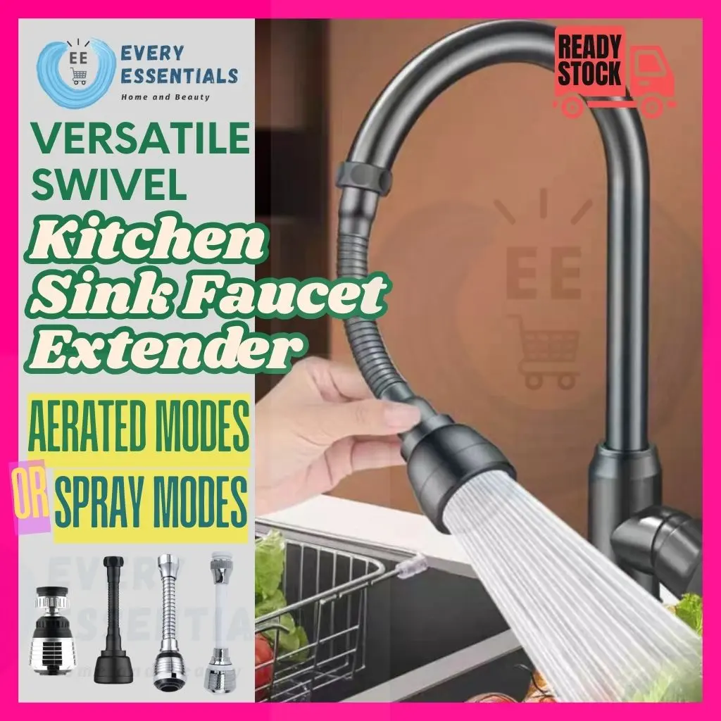 <SGINSTOCK> 360° Swivel Kitchen Faucet Extender/ Spray/ Rotating Tap Head/ Kitchen Tap/ Basin Tap