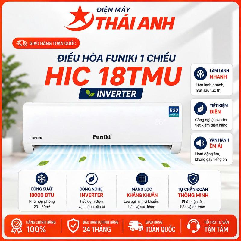 ĐIỀU HÒA FUNIKI 18000 INVECTER HIC18TMU