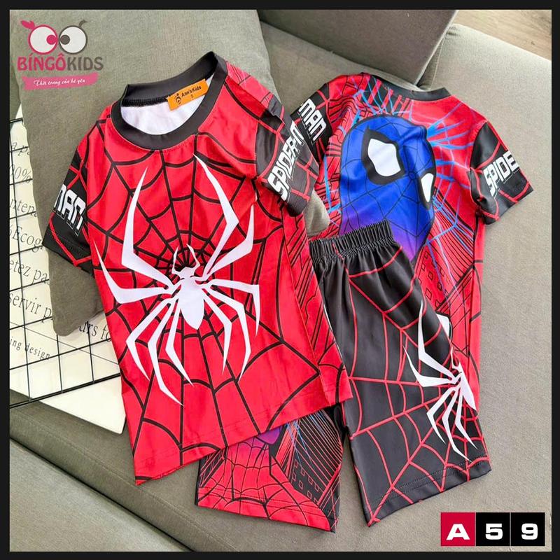 Đồ bộ bé trai mặc nhà quần đùi áo tay ngắn chất thun lạnh họa tiết hoạt hình cực ngầu