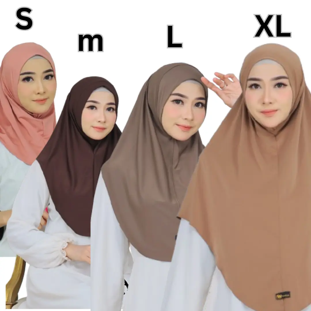 Jilbab Sport All Size S M L XL Jersey Syari Kerudung Hijab Instan Sporty Non Pad Olahraga Jersey untuk Aktivitas Sehari-hari Premium kekinian