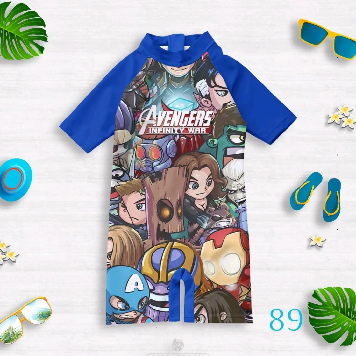 Baju renang anak laki-laki motif karakter Avanger usia 1-10 tahun // Baju renang anak laki-laki // baju renang anak // Kids swimsuit // Baju renang