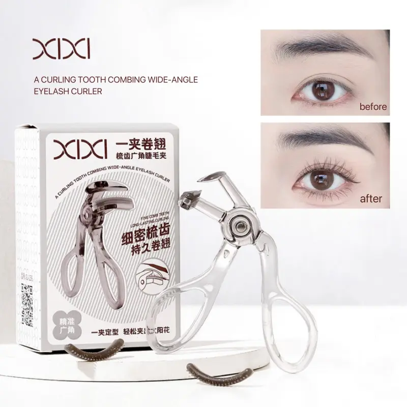 Dụng Cụ Dụng Cụ Uốn Mi, Xixi, Có Lược, Cầm Tay, Uốn Cong Lâu Dài, Dễ Sử Dụng, Dụng Cụ Trang Điểm, Dành Cho Phụ Nữ Và Phụ Nữ, Với Lược Răng Uốn Cong, Dụng Cụ Dụng Cụ Uốn Mi Góc Rộng, Số GJ-156