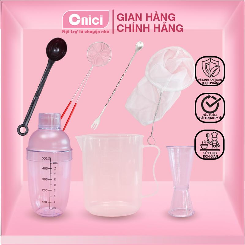 Bộ dụng cụ pha chế combo 7 món chuyên dụng nấu trà sữa Bếp Của Mẹ Onici