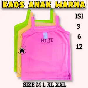 3, 6, 12 Pcs Singlet Renda Anak Sampai Dewasa / Kaos dalam anak