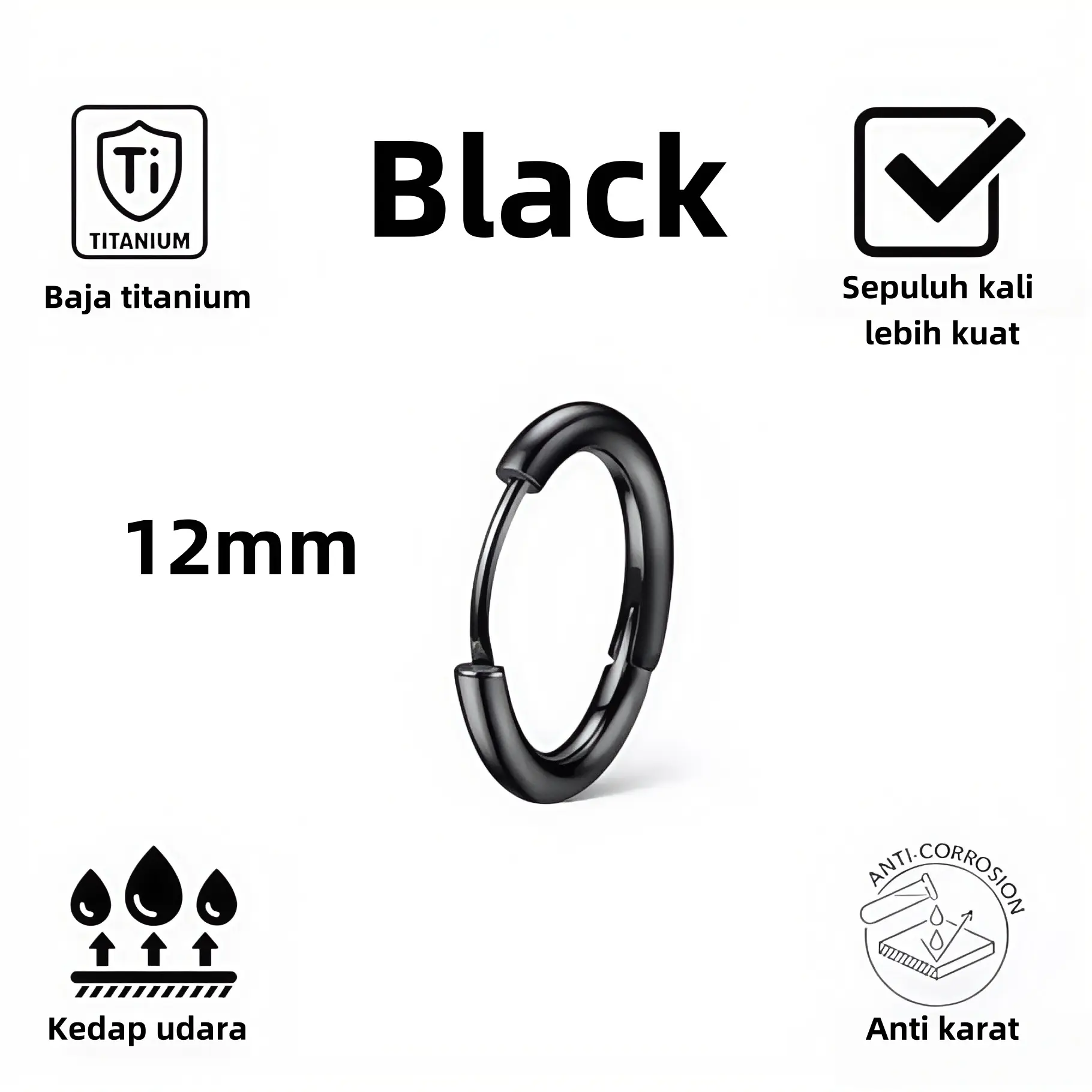 Black 2.5*12mm