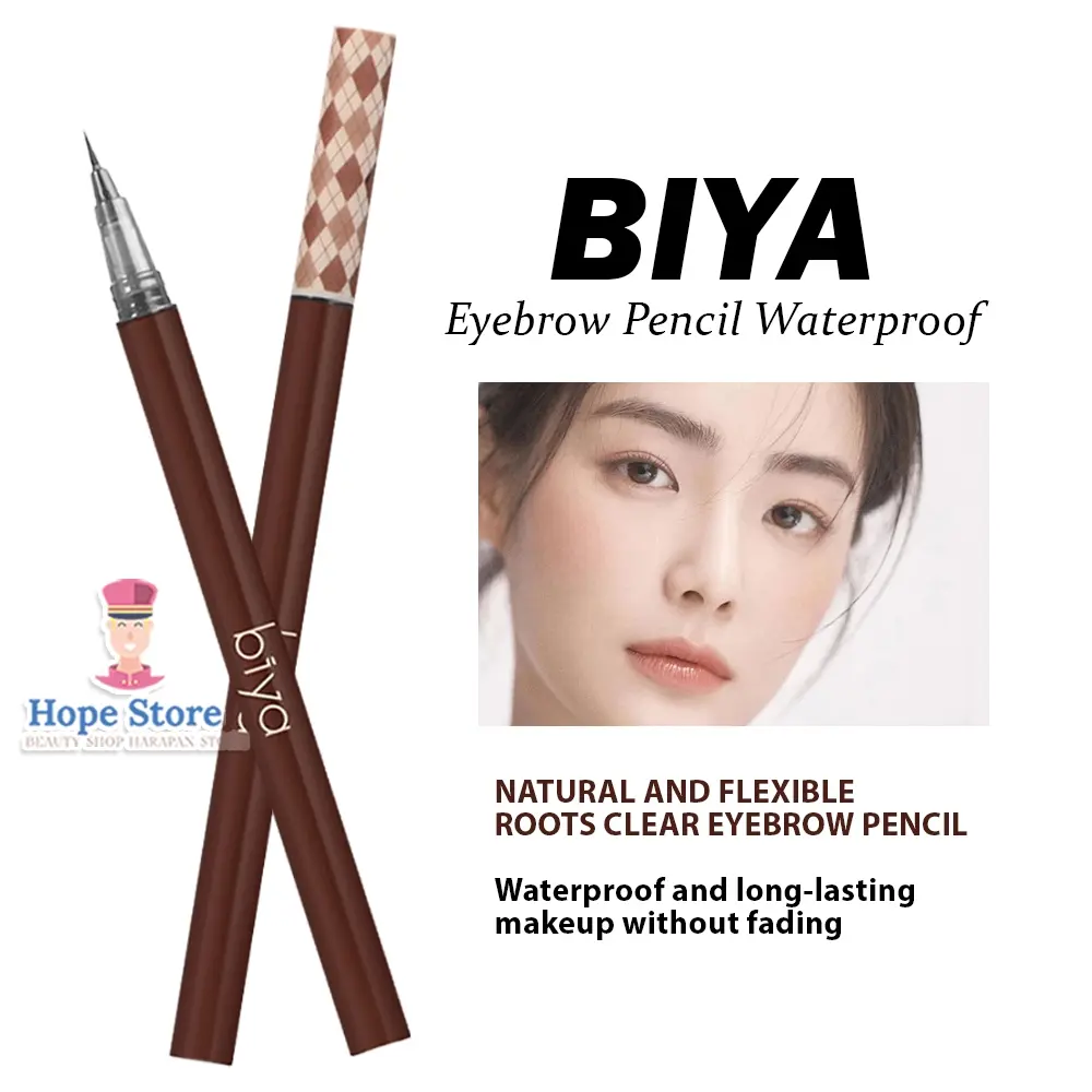 Pensil Alis Ujung Tipis / BIYA Eyebrow Fine Tip Pen Spidol Alis Serat Waterproof