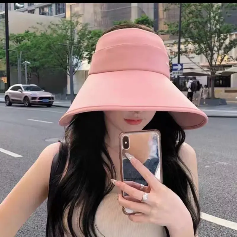 Topi Wanita Melindungi Seluruh Bagian Wajah dari Sinar Matahari UV Saat Aktivitas di Luar Ruangan 3