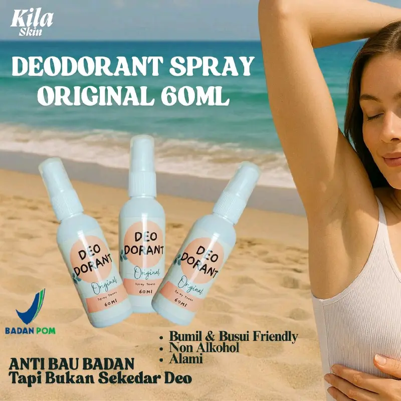 (BPOM) DAPAT 3 DEODORANT ORIGINAL SPRAY TAWAS 60ML MENCERAHKAN KETIAK MENGHILANGKAN BAU BADAN Wangi DEODORANT SPRAY PENGHILANG BAU KETIAK PENCERAH KETIAK DEODORANT SPRAY MENCERAHKAN DEODORANTS TAWAS Antiperspiran Non Alkohol Anti-Keringat 2