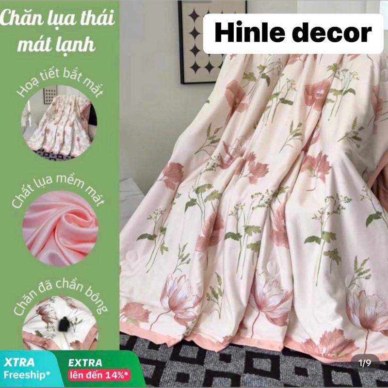 Chăn hè lụa thái trần bông Hinle deco , kích thước 2m x 2m3 , chất liệu lụa thái mềm mịn , sử dụng mùa hè thu , thoáng khí thấm hút mồ hôi