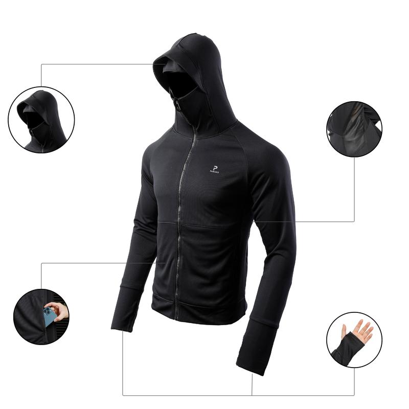 [Deal mở bán] Áo chống nắng nam nữ 2 lớp bản nâng cấp full mũ che trán, có lưới thoáng khí ở nách Thun Sport Menswear Jacket UPF 50+