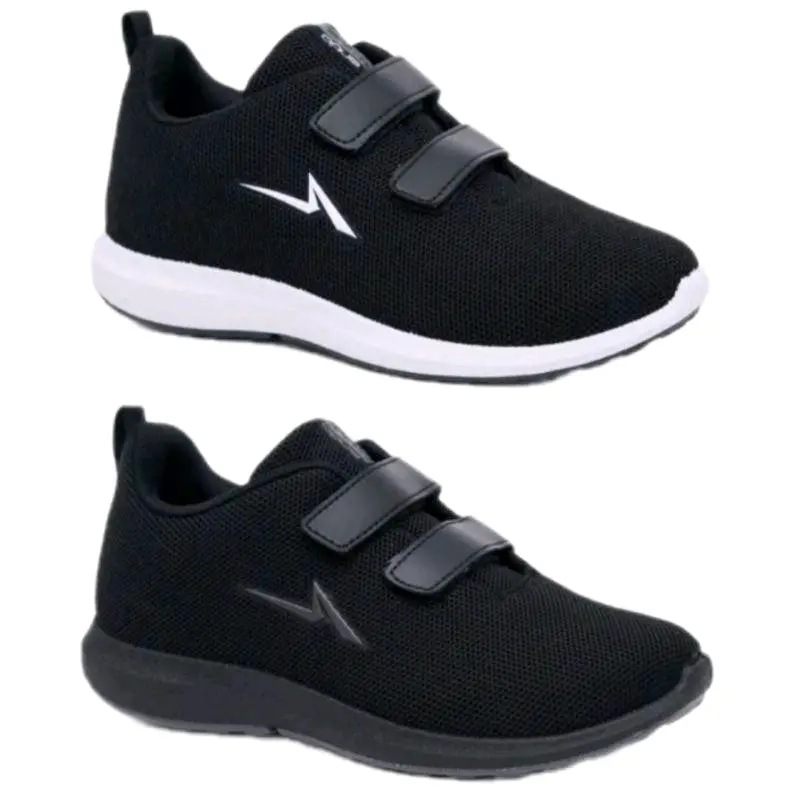 ANDO SEPATU ANAK SEKOLAH SEPATU HITAM PUTIH HITAM POLOS SEPATU PEREKAT PRIA WANITA MURAH Fashion 0