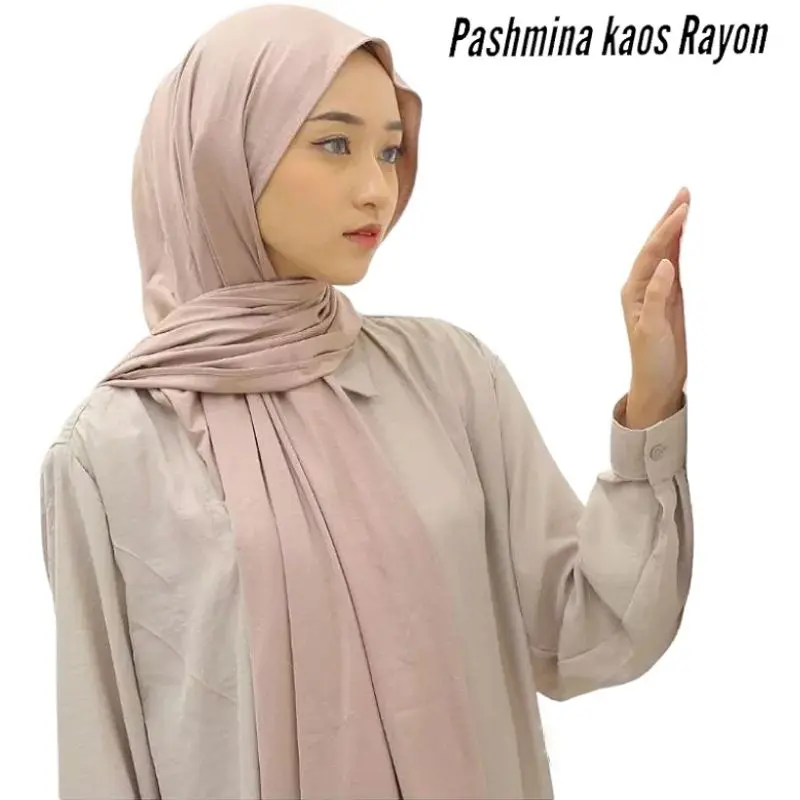 𝗥𝗮𝘆𝘆𝗮𝗻𝘇 - PASHMINA KAOS RAYON PREMIUM/UKURAN 180cm X 70cm - JILBAB PASHMINA KAOS RAYON PREMIUM 1