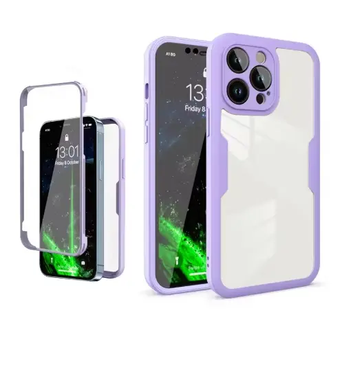 Ốp Trong Suốt, Hai Mặt 360, Tương Thích Với iPhone 15, 14, 13, 12, 11, 16 Pro Max, XR, X / XS, 7 / 8P, SE3, Ốp Trong Suốt, Chống Sốc, Bảo Vệ Camera Ốp Cứng Trong Suốt, Dành Cho Dòng iPhone 0