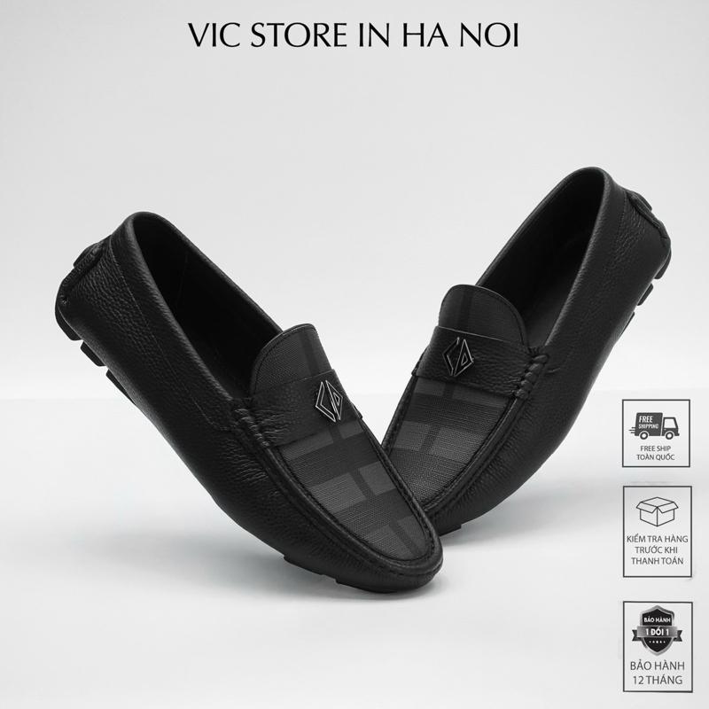  Giày Moca Nam Da Bò Thật Nguyên Tấm Đế Âm Cao Su Chống Trơn Trượt Cực Tốt MC-3129 