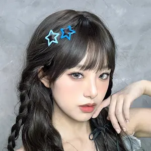 Hera Diary Stars Jepit Rambut Warna Warni Pentagram Warna Permen Hair Clips Bintang untuk Tampilan Cantik dan Unik