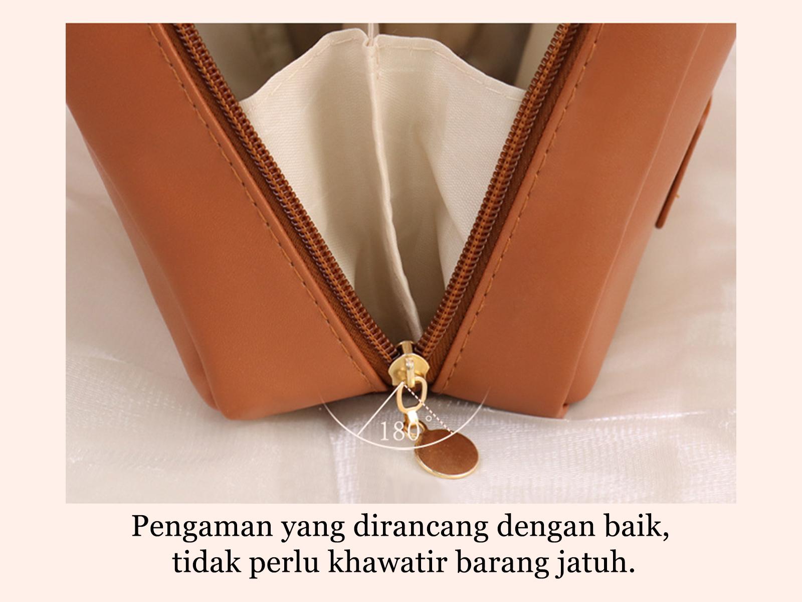 TANTOMI Tas Kosmetik Portable Shell Kapasitas Besar dan Tinggi Tas Kosmetik Kotak dengan Desain Elegan dan Fungsional makeup