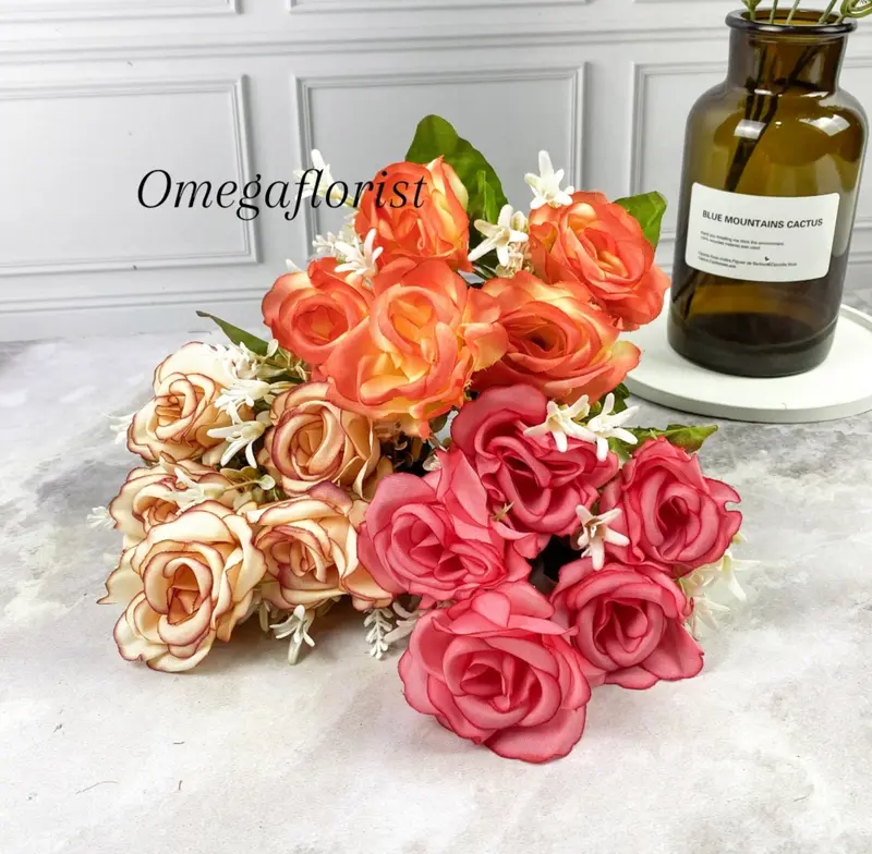 Rose Cyrus Artificial Bunga Premium dekorasi rumah kantor hiasan meja kamar COD Murah 1