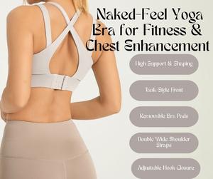 Double-Strap High-Impact Sports Bra – Shockproof, Double-Layer Support, Push-Up Effect | Naked-Feel Yoga Bra for Fitness & Chest Enhancement [YA6]