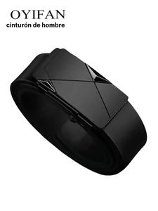 Cinturón de hebilla automática para hombre, Cinturón casual para jeans y pantalones, Cinturón de moda para fiestas, Decoración de ropa diaria, Cinturón elegante y moderno para regalo