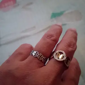 Cincin Perak Sterling 925 Pola Uang Mode Wanita - Hypoallergenic/Tahan Air