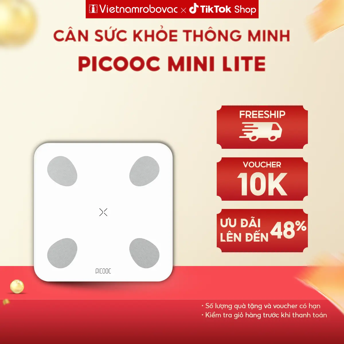 Cân điện tử sức khỏe thông minh PICOOC Mini Lite Bluetooth - BH chính hãng 12 tháng - Đo được 13 chỉ số cơ thể