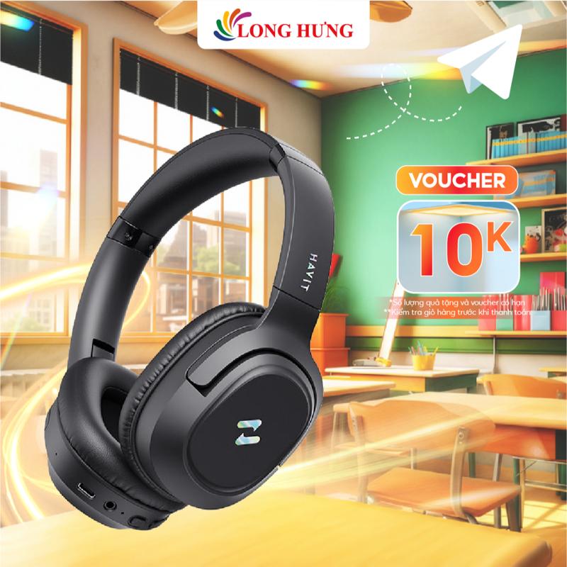 Tai nghe chụp tai bluetooth Havit Life 02H H612BT Pro hàng chính hãng pin lâu