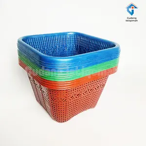 100 PCS Wakul Hajatan Segi / Bakul Plastik / Ceting Warna