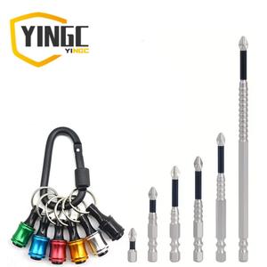 YC25-150mm六角シャンクドライバーとドライバービットホルダー6ピースのセット 電動ドリルやハンドヘルドドライバーに最適なドライバーセットは、耐久性と軽量で、ホームセンターやDIYプロジェクトなどのプロの使用に適しています 父への贈り物