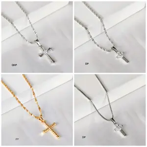 Kalung Salib Xuping Lapis Emas 18K Mewah dan Elegan