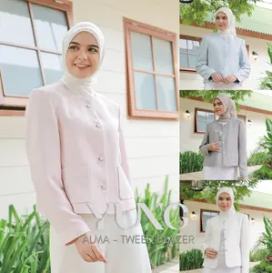 ALMA BLAZER - Blazer Wanita - Tweed Blazer - Atasan Wanita Formal Casual - Women Suit