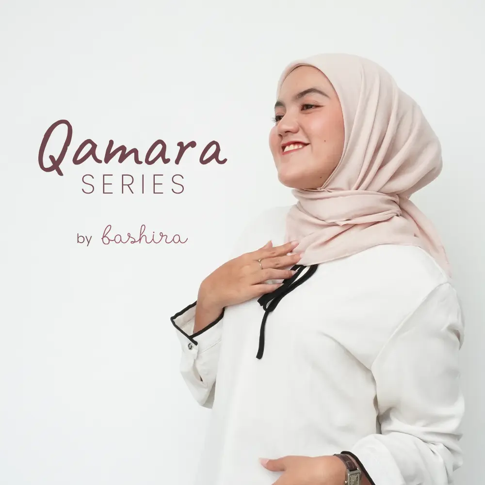 Bashira Hijab - Qamara Series (Hijab Polos Segi Empat - Paris Premium)