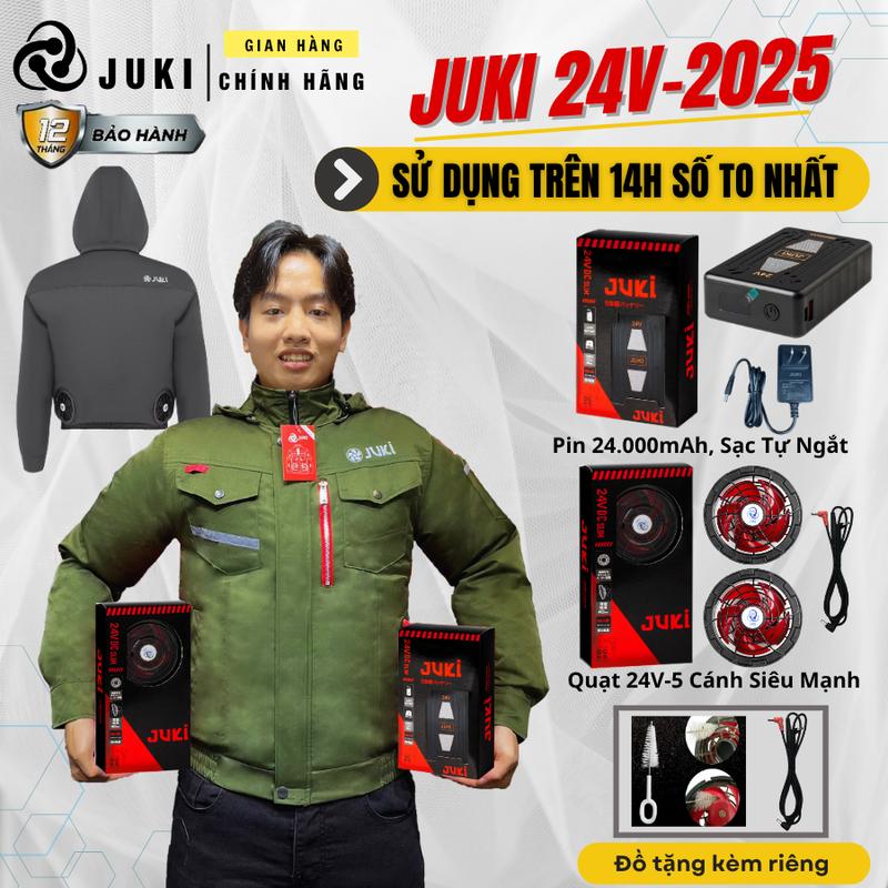   Combo 2 Áo + 1 Bộ Phụ Kiện  Áo Điều Hòa Chính Hãng JUKI 24V Mới Ra 2025  BH 12 Tháng  