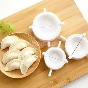 ISI 3 PCS Cetakan Pastel dimsum mini cireng Dumpling Mold AlatBantu Membuat Gyosa Pangsit Maker Set Kitchenware Buah Putih