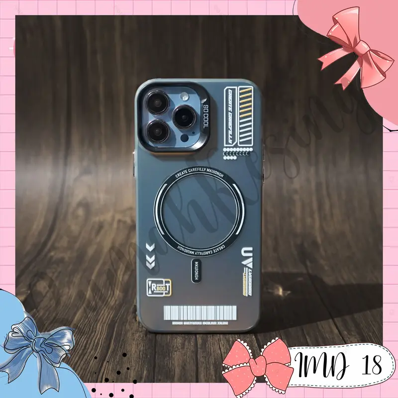 Case Hp IMD Hologram Black Motif Magsafe [IMD - 18] Untuk Semua Tipe Hp IMD BLACK 4