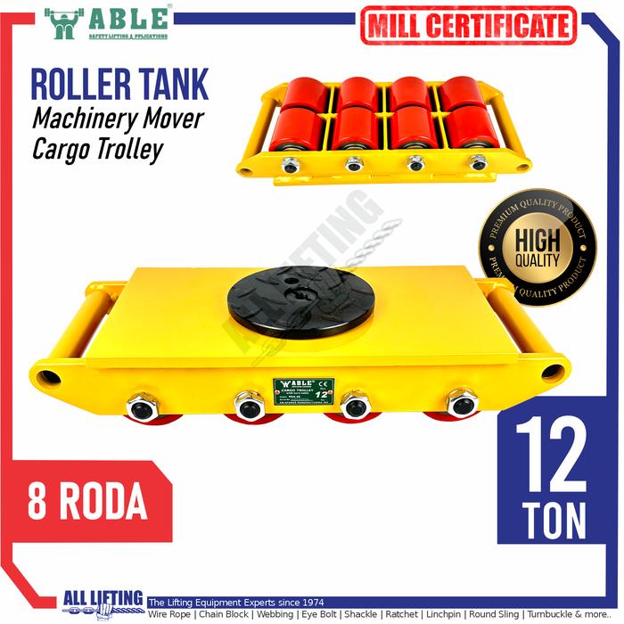 Jual ABLE Roller Skid Tank 12 Ton Space Skates Model 8 Roda Pemindah ...