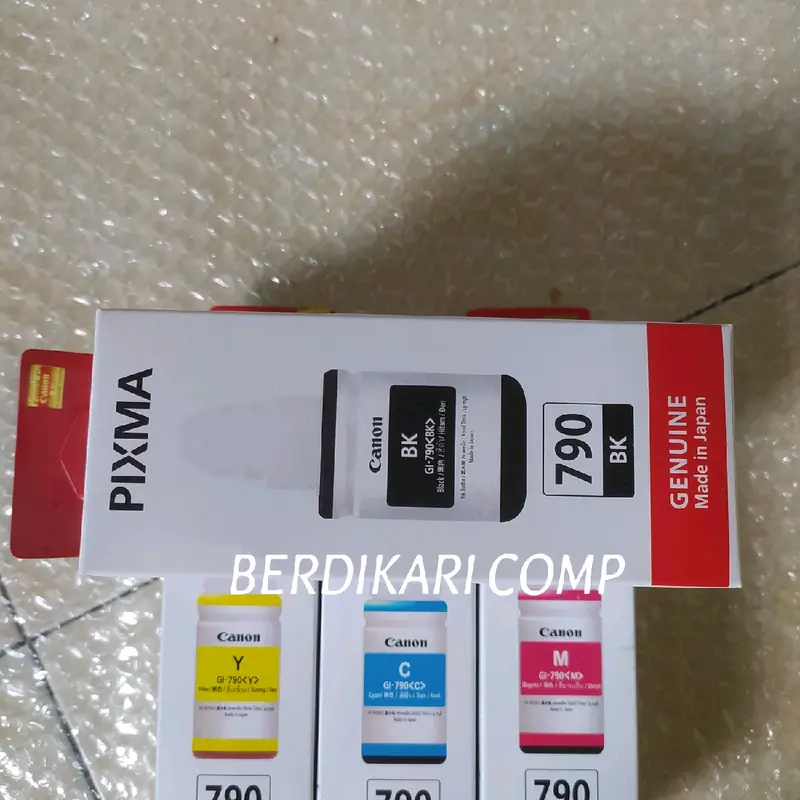 Tinta Canon Pixma 790 Original 1 Set (B,C,Y,M) For Printer G1010 G2010 G3010 G4010 5