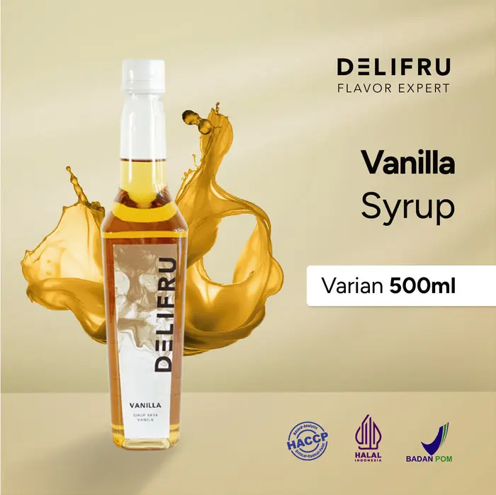 Vanilla Syrup Delifru 500 ml - Sirup Vanila Premium 0